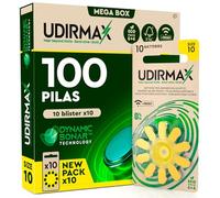 100 Pilas para Audífonos PR70 Tamaño 10 Amarillas - Batteries Zinc-Aire 1,45V Udirmax Dynamic Sonar Technology - Formato Eco Pack - 10 Blísters Ecológicos de 10 Pila