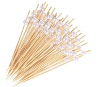 100 pinchos de cóctel para bebidas, palillos de alimentos de 4.7 pulgadas, palillos de frutas para aperitivos, palillos de dientes de cóctel blancos para bebidas, brochetas de aperitivos para fiestas,
