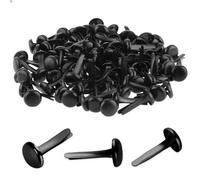 100 pinzas para bolsas de patrones de mini bradis, pinzas de cabeza redonda, pinzas de metal, clips de cabeza redonda, clips de patrón para escuela, oficina, papel, manualidades, manualidades (negro)