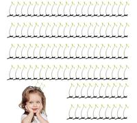 100 pinzas para el pelo con brotes de frijol, pinzas para el pelo de plantas, pinzas para brotes divertidos, pinzas para el pelo con brotes pequeños, pasador de hierba de guisantes, horquillas verdes