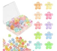 100 pinzas para el pelo para niñas, pequeñas pinzas para el pelo, pequeñas pinzas para el pelo para mujeres, niños pequeños, en fiestas, escuela y en la vida cotidiana (flor brillante, multicolor)