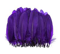 100 plumas de ganso moradas naturales a granel de 15 a 20 cm para decoraciones de cupcakes, arte de bricolaje y atrapasueños
