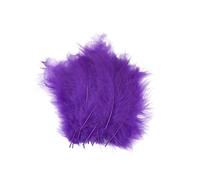 100 plumas de pavo puntiagudas, plumas de colores, accesorios de decoración de boda, caja de regalo, hecho a mano, color morado, 10 ~ 13 cm, 100 unidades