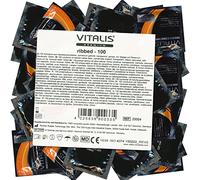100 Premium Condoms Vitalis Ribbed - Condones de canalé para momentos especiales