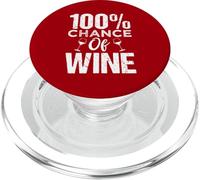 100% probabilidad de Vino Cita de Humor Divertido Diciendo PopSockets PopGrip para MagSafe