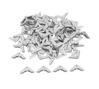 100 Protectores de Esquinas for álbumes, Tarjetas, Archivos, menús, Libros Metal, Decorativas for Carpetas para Inicio(Silver)
