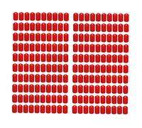 100 protectores de rosca para tornillos de tubo redondo de PVC de 9,5 mm de diámetro interior, color rojo