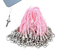 100 pulseras con mosquetón de langosta, cordón para muñeca y funda de teléfono, para mujeres y hombres, creación de joyas, mochila, llavero, Fare riferimento alla descrizione, Poliéster y aleación