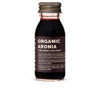 100% Pure Aronia Juice Shot 60ml (caja de 12) - Antocianinas - Tónico para la piel - Orgánico de cultivo sostenible