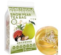 100% Pure Natural Herbal Tea, Honeysuckle Baimao Root Snow pear Tea Bag, 300g/10.58oz (12g*25bags), 金银花茅根雪梨茶, Wolfberry, hoja de morera, regaliz, sin aditivos, no modificado genéticamente