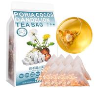 100% Pure Natural Herbal Tea, Poria cocos Dandelion Tea Bag, 250g/8.81oz (5g*50bags) rosas, espino, wolfberry, regaliz, té de hoja de diente de león, té de hierbas mixtas 茯苓蒲公英茶