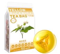 100% Pure Natural Herbal Tea, Yellow Buckwheat Tea Bag, 250g/8.81oz (5g*50bags), 黄苦荞茶 trigo sarraceno amarillo, 100% descafeinado natural, incienso asado.