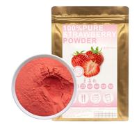 100% Pure Strawberry powder 100g/3.52oz polvo de jugo de fresa congelado natural | polvo de fresa para batidos, batidos, panadería y bebidas | sin conservantes | vegetariano puro, sin gluten..