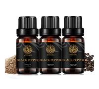 100% puro Negro Pimienta Aceites Esenciales Set, Aromaterapia Negro Pimienta Aceites esenciales Fragancia Set, 3x10mlNegro Pimienta Aceites Esenciales Perfumes Kit para difusores