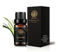 100% puro vetiver aceite esencial para difusor, 0,33oz-10ml aromaterapia Vetiver Aceite esencial Fragancia para humidificador, grado terapéutico vetiver aceite perfumado para masaje, Casa