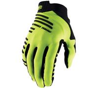100% R-Core Guantes de bicicleta, Amarillo neón, Talla S