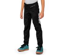 100% R-Core Pantalones de bicicleta juvenil, Negro/Blanco, Talla 24