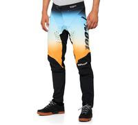 100% R-Core X LE Pantalón de bicicleta, negro/azul/amarillo, Talla 38