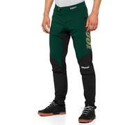 100% R-Core X LE Pantalón de bicicleta, negro-verde, tamaño 38 para Hombres