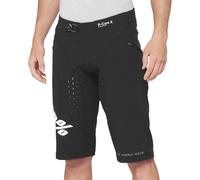100% R-Core X Pantalones cortos de bicicleta, Negro/Blanco, Talla 34