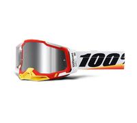 100% Racecraft II Arsham Gafas de motocross, blanco-amarillo-naranja