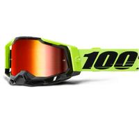 100% Racecraft II Essential Gafas de motocross, negro/amarillo neón
