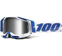 100% Racecraft II Isola Gafas de motocross, blanco/azul