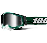 100% Racecraft II Milori Gafas de Motocross, negro-verde para Hombres
