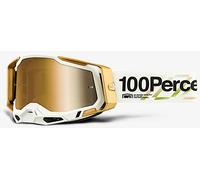 100% Racecraft II Succession Gafas de motocross, blanco-oro para Hombres