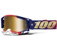 100% Racecraft II United Gafas de motocross, blanco-rojo-azul para Hombres