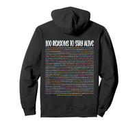 100 Razones para Mantenerse Vivo Cita motivación Diaria Vida Mejor Sudadera con Capucha