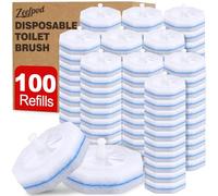 100 recambios de varita de inodoro, limpiadores de inodoro compatibles con la mayoría de cepillos de inodoro, no se desmoronan, fragancia fresca, 4 veces más potencia de limpieza, limpieza de baño.