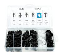 100 Remaches Plastico, Universal Auto Remaches Plastico Clips Rivet Trim Clamp Puerta del Coche Parachoques Plastico Panel Sealing Strip Clips Fijos