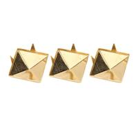 100 Remaches Punk de Pirámide Cuadrada, Material de Latón, Artesanía de Cuero con Superficie Galvanizada Multicapa, para Pulseras, Ropa, Zapatos, Bolsos (15MM #13)
