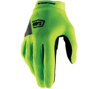 100% Ridecamp Guantes de bicicleta, Amarillo neón, Talla S