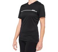 100% Ridecamp Jersey de bicicleta de manga corta para damas, Negro/Blanco, Talla M