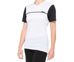 100% Ridecamp Jersey de bicicleta de manga corta para damas, negro-blanco, tamaño S para Mujer