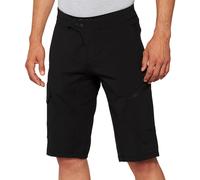 100% Ridecamp Pantalones cortos de bicicleta, negro, Talla 28