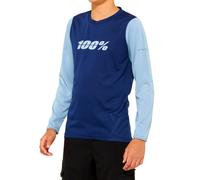100% Ridecamp Youth Long Sleeve Jersey 2022 Navy / Slate M