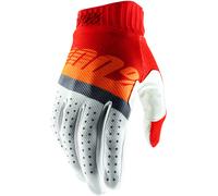 100% Ridefit Guantes, blanco-rojo, tamaño S para Hombres