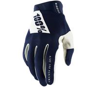 100% Ridefit Guantes de bicicleta, azul/blanco, Talla M