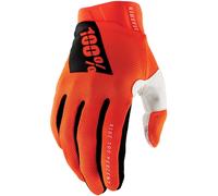 100% Ridefit Guantes de bicicleta, Naranja/Blanco, Talla S