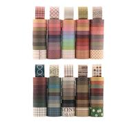 100 rollos de Cinta Washi Vintage, NogaMoga 10 mm / 25 mm de Ancho, Cinta Adhesiva Decorativa Washi Tape Decorativa para DIY, Bullet Journal, Manualidades, Tarjetas de Felicitación, Scrapbooking