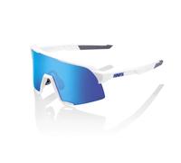 100% S3 Glasses - Matte White / HiPER Blue Multilayer Mirror Lens