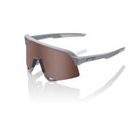 100% S3 Glasses - Soft Tact Stone Grey / HiPER Crimson Silver Mirror Lens