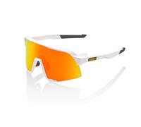 100% S3 Glasses - Soft Tact White / HiPER Red Multilayer Mirror Lens