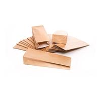 100 sachets de marron Calendrier de l'Avent, Sacs Papier ou sac à fond Bloc pour thé, café, des petits cadeaux, etc. 7 x 4 x 20,5 cm?; Qualité 1 A avec insert parchemin.