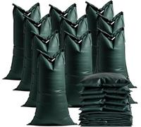 100 sacos de arena de 40 x 60 cm cada uno con cordones para protección contra el agua en caso de inundaciones sin rellenar, protección contra inundaciones, saco y saco de tela (100)