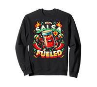 100% Salsa Alimentado Fiesta Fiesta Humor Salsa Picante Amante Sudadera