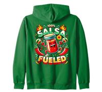 100% Salsa Alimentado Fiesta Fiesta Humor Salsa Picante Amante Sudadera con Capucha